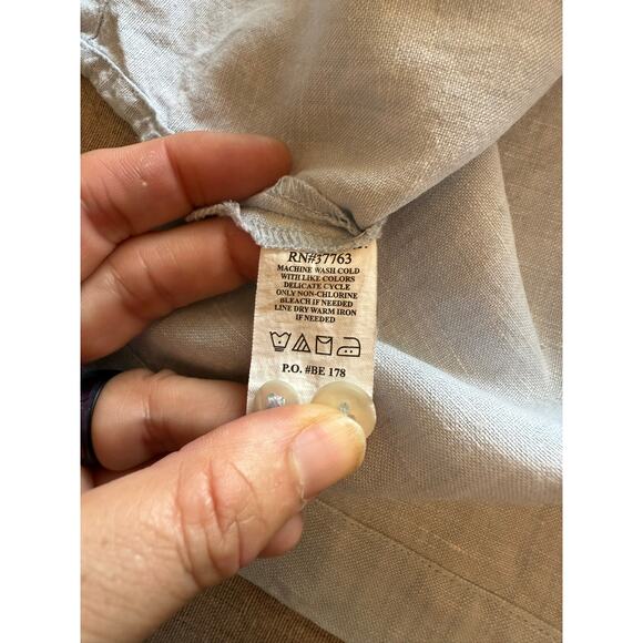 Cubavera Linen Guayabera Shirt Light Blue Men's L - Picture 8 of 8